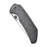 WE Thug XL Tiger Stripe Pattern Flamed Titanium Handle Hand Polished Satin CPM 20CV Blade WE20028D-2 - KNIFESTOCK