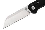 QPS Penguin Glyde 14C28N, finitura a 2 toni stonewash - satinata, Manico: FRN Nero QS1 - KNIFESTOCK