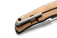 Lion Steel Folding knife MAGNACUT blade, BRONZE  Titanium with Carbon Fiber inla - KNIFESTOCK