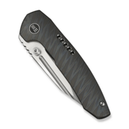 WE Knife Micro Trogon Tiger Stripe Pattern Flamed Titanium HandleSatin Finished Bohler M390 Blade - KNIFESTOCK