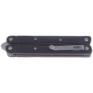 BLACK FOX Balisong, Lame 440 Satinée, Manches G10, BF-501 - KNIFESTOCK