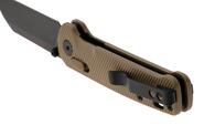 QPS Penguin Glyde 14C28N, nero, Manico: Khaki FRN QS130GL-C2 - KNIFESTOCK