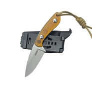 Kubey Bloom Fixed Blade Knife Ultem w/ Diagonal Milling Handle 2.60&quot; Beadblast 14C28N Blade KU411C - KNIFESTOCK