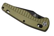 QPS Reptile 14C28N, nero, Manico: alluminio verde OD QS165-B2 - KNIFESTOCK