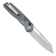 TENABLE KNIVES Shard Stonewashed 14C28N 0.14&quot; / 3.5mm Gray Aluminum with Diamond Pattern T1006V4 - KNIFESTOCK