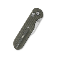 GEO Knife Ethereal Cutter SW M390 Blade Tiger Stripe Pattern Flamed Ti - KNIFESTOCK