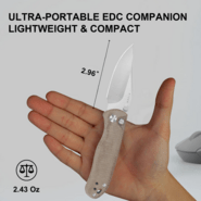 Kizer Drop Bear 2 | Nitro-V | Brown &amp; Micarta | - KNIFESTOCK