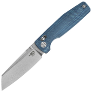 Bestech SLASHER D2 Stone wash Micarta Blue Bar Lock BG56C-1 - KNIFESTOCK