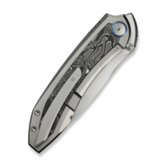 WE Knife Winsome Gray Titanium Handle With Aluminum Foil Carbon Fiber InlayHand Rubbed Satin Bohler - KNIFESTOCK