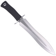 MUELA 124 mm double edge blade with bloodgroove on the middle,  with black rubber handle BW-24G - KNIFESTOCK