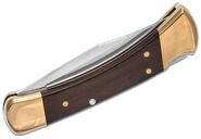 BUCK 110 Hunter Lockback, Ébenfa Markolat, Bőr Tok BU110 - KNIFESTOCK