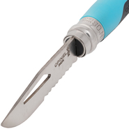 Opinel kés N08 inox OUTDOOR PLASTIC kék 001576, 8,2 cm - KNIFESTOCK