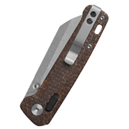 QSP Penguin Glyde KNFS Exclusive, Stonewash 14C28N, Brown Micarta - KNIFESTOCK
