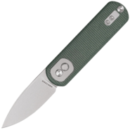 Vosteed Corgi Pup 14C28N Stonewash Green Micarta A0720 - KNIFESTOCK