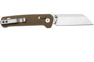 QPS Penguin Glyde 14C28N, finitura a 2 toni stonewash - satinata, Manico: Khaki FRN QS1 - KNIFESTOCK