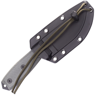 ESEE Knives Model 3 black blade, grey handle 3P-MB-B with sheath + clip and MOLLE-back - KNIFESTOCK