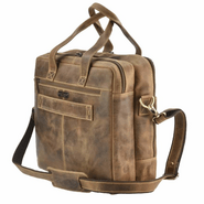GreenBurry Vintage Leather Briefcase Antique brown 43x34cm - KNIFESTOCK