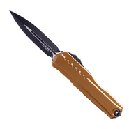 Microtech CYPHER II D/E BLACK STANDARD TAN 1242-1TA - KNIFESTOCK