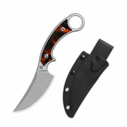 QPS Viper 10Cr15MoV, stonewash,,Handtag: Sköldpaddsharts QS166-C1 - KNIFESTOCK