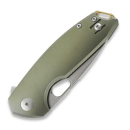 Giant Mouse ACE Tribeca Green Anodized Titanium / Satin Magnacut TRIBECA-TI-GREEN - KNIFESTOCK