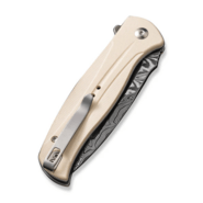 CIVIVI Incindie Ivory G10 HandleDamascus BladeButton Lock C23053-DS1 - KNIFESTOCK