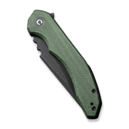 Civivi Bluetick Green Canvas Micarta HandleBlack Stonewashed 14C28N BladeNested Liner Lock C23050- - KNIFESTOCK