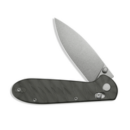 GEO Knife Frost SW M390 Blade Tiger Stripe Pattern Flamed Ti - KNIFESTOCK