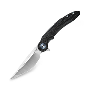 BESTECH IRIDA 14C28N, Satin+Flat Satin, Interlayer with Carbon Fiber and G10 BG25D - KNIFESTOCK