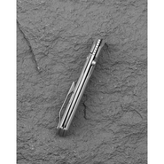 Bestech Knives VK-KUZE Dark Bead Blast Drop Point Blade, Stonewashed Titanium Handles - BT2504B - KNIFESTOCK