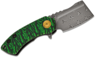 Kansept Mini Korvid Damascus Jade G10 with Watermelon Peel Print K3030A12 - KNIFESTOCK