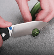 Vosteed Raccoon(Top Liner Lock) 14C28N Satin Black Micarta A2903 - KNIFESTOCK