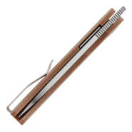 Petrified Fish PFE05S Flavorist Satin K110 Brown Micarta PFE05SBRMS - KNIFESTOCK