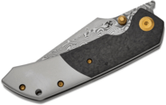 Kansept Fenrir Damascus Beadblasted Titanium+ Shred Carbon Fiber K1034B1 - KNIFESTOCK