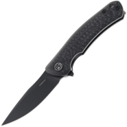 Petrified Fish PF949X Warrior Black Stonewashed K110 Carbon Fiber PF949XCDW - KNIFESTOCK