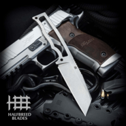 Halfbreed Blades Compact Field Knife - Fixed Blade - Wharncliffe CFK-04 STN - N6 - KNIFESTOCK