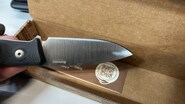 Lionsteel Fixed knife m390 blade Black G10 handle, leather sheath, Ti Pearl M1 GBK - KNIFESTOCK