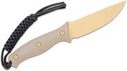 CIVIVI Tan G10 Handle Desert Tan Stonewashed Nitro-V Blade With 1PC Black Lanyard, Black Kydex Sheat - KNIFESTOCK
