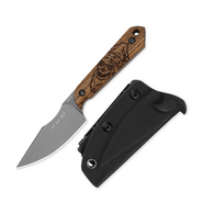 Kizer Mini Harpoon, KNFS Exclusive, Limited Edition 300pcs, Mkuruti Wood, Stonewashed Nitro-V - KNIFESTOCK