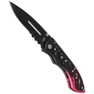 CJH one-hand knife, black/red - KNIFESTOCK