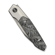 WE Knife Brr15 Gray Titanium Handle With Aluminum Foil Carbon Fiber InlayStonewashed Bohler M390 - KNIFESTOCK