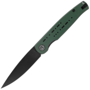 Petrified Fish PFE07 Morse Black Stonewashed 154CM Green with Black G10 PFE07GRDW - KNIFESTOCK