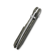 GEO Knife Ethereal Cutter SW M390 Blade Tiger Stripe Pattern Flamed Ti - KNIFESTOCK