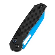 TENABLE KNIVES Shard Blue Coated 14C28N 0.14&quot; / 3.5mm Black Aluminum with diamond pattern T1006V2 - KNIFESTOCK