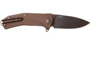 Lionsteel Liner Lock Sleipner Blade DLC+SW blade, BROWN G10 handle, IKBS KUR BBR - KNIFESTOCK