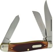 Schrade Old Timer Blazer Folder cu Clip, Lame Serrate Sheepfoot &amp; Spey. Oțel 7Cr17MoV. - KNIFESTOCK