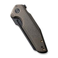 WE StarHawk Bronze Titanium Handle Black Stonewashed CPM 20CV Blade WE21017-2 - KNIFESTOCK