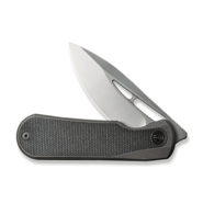 We Knife Baloo Gray Titanium Handle With Dark Green Micarta Inlay WE21033-4 - KNIFESTOCK