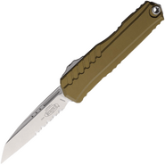Microtech CYPHER II S/E STONEWASH PART SERRATE OD GREEN 1241-11OD - KNIFESTOCK