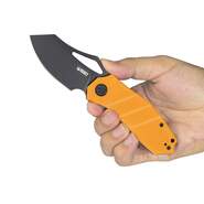 KUBEY Ceyx Liner Lock Flipper Folding Knife Yellow G10 Handle KU335C - KNIFESTOCK