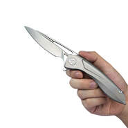 KUBEY Velocé Couteau Flipper à Verrouillage Frame, Lame CPM-S30V, Manche Ti Noir KB171D - KNIFESTOCK